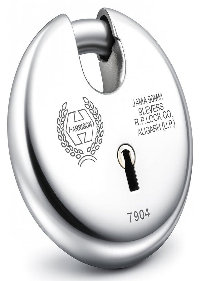 Harrison JAMA LOCK-0022 Key Padlock (Silver, Painted Finish) | Padlock, Padlocks, Locks for Home, Locks for Main Door - Image 1
